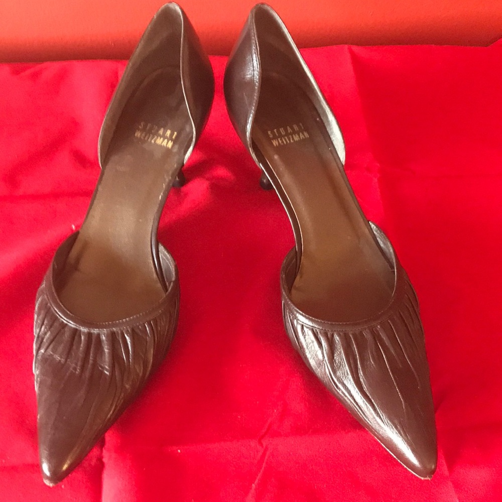 Stuart Weitzman brown 2” heels - leather sole 8M